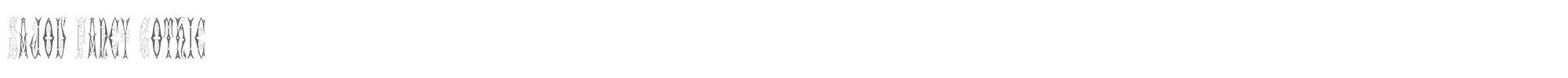 Sample characters Sajou Fancy Gothic Font